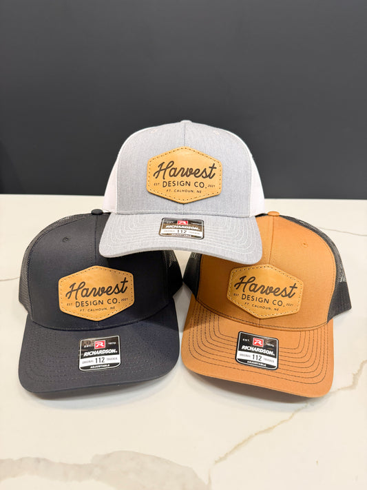 Harvest Design Co. Leather Patch Trucker Hat