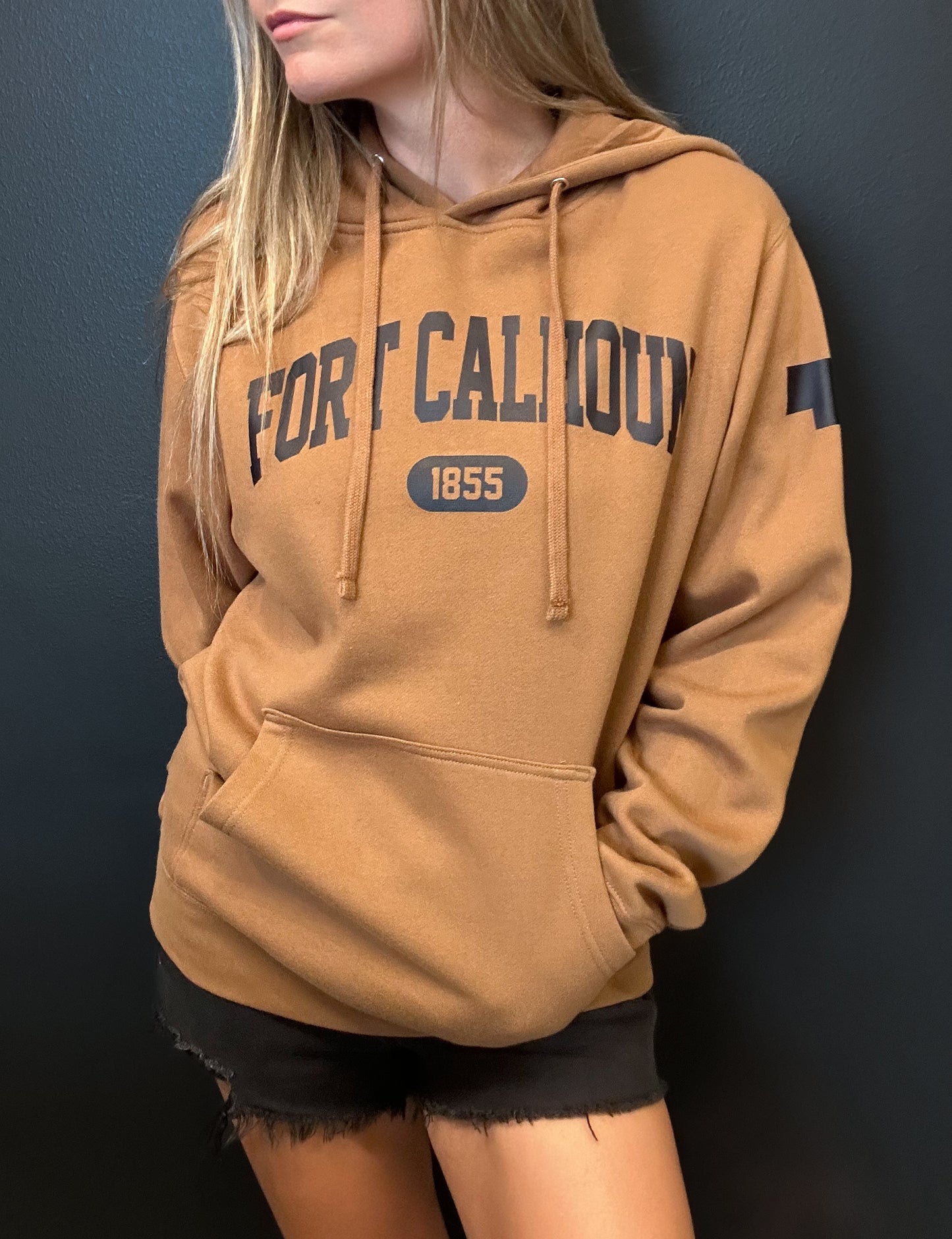 Fort Calhoun 1855 NE Brown Hoodie Sweatshirt