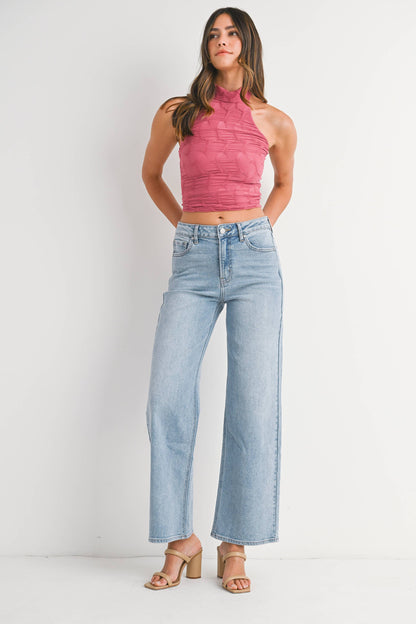 JBD High Rise Full Length Straight Jeans