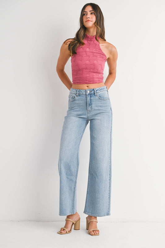 JBD High Rise Full Length Straight Jeans