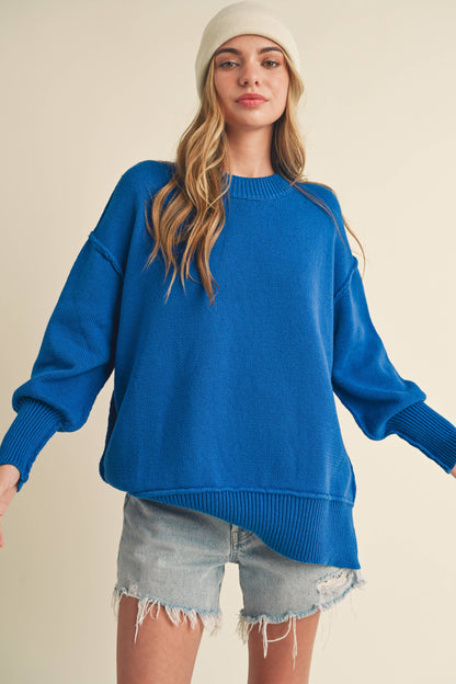 Cobalt Blue Boxy Sweater