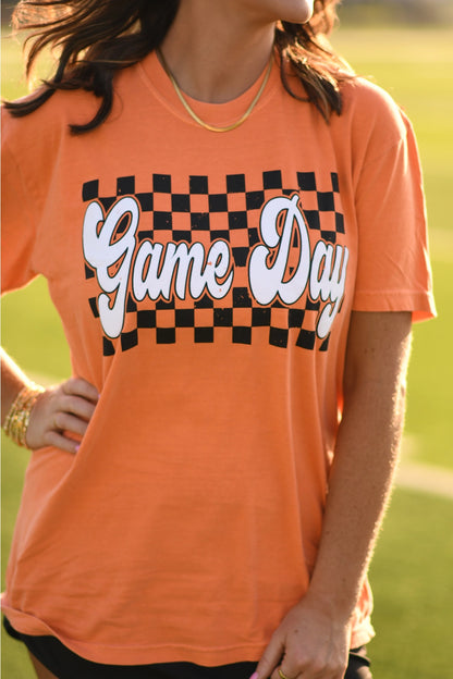 Game Day Checkered Puff T-Shirt