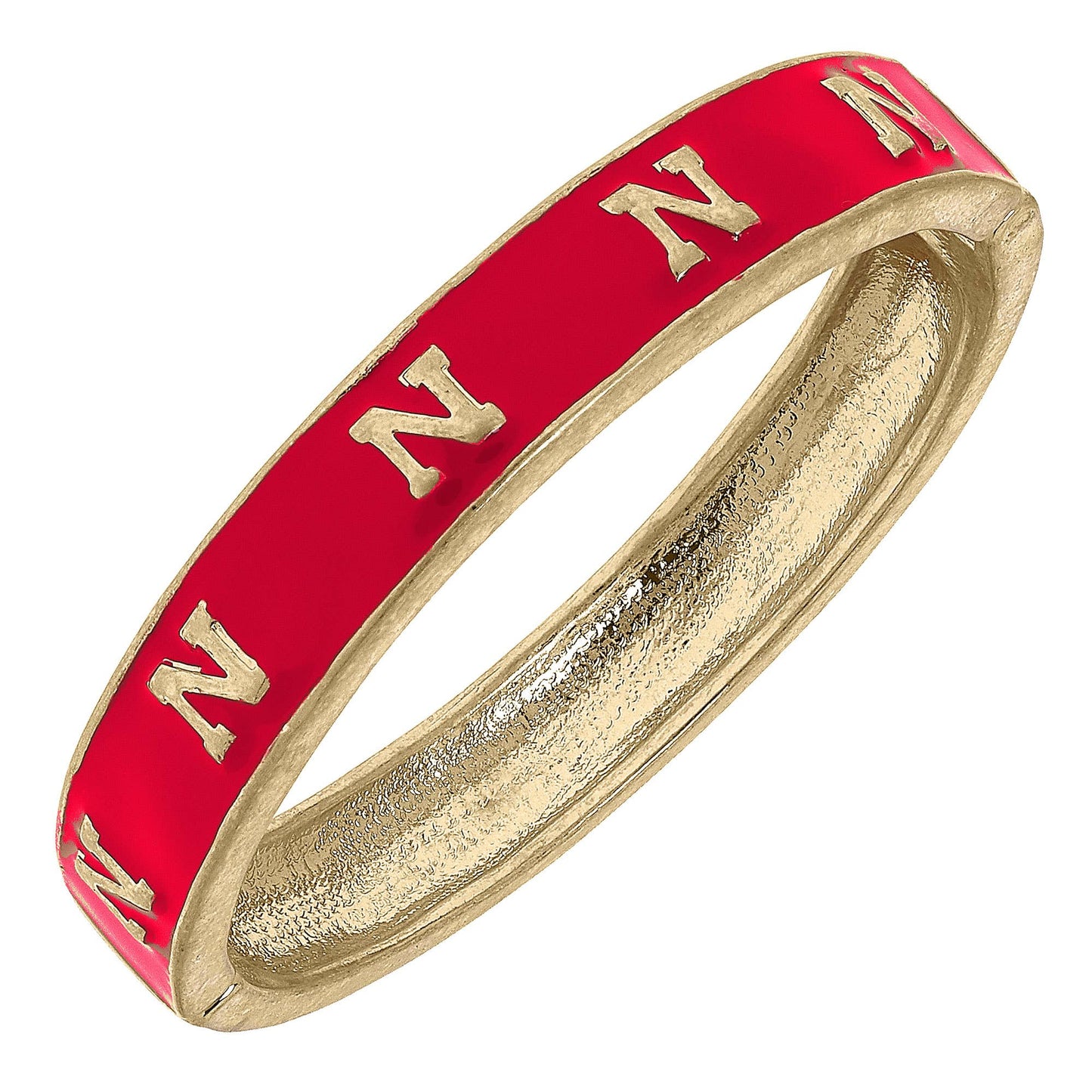 Nebraska Cornhuskers Enamel Logo Hinge Bangle