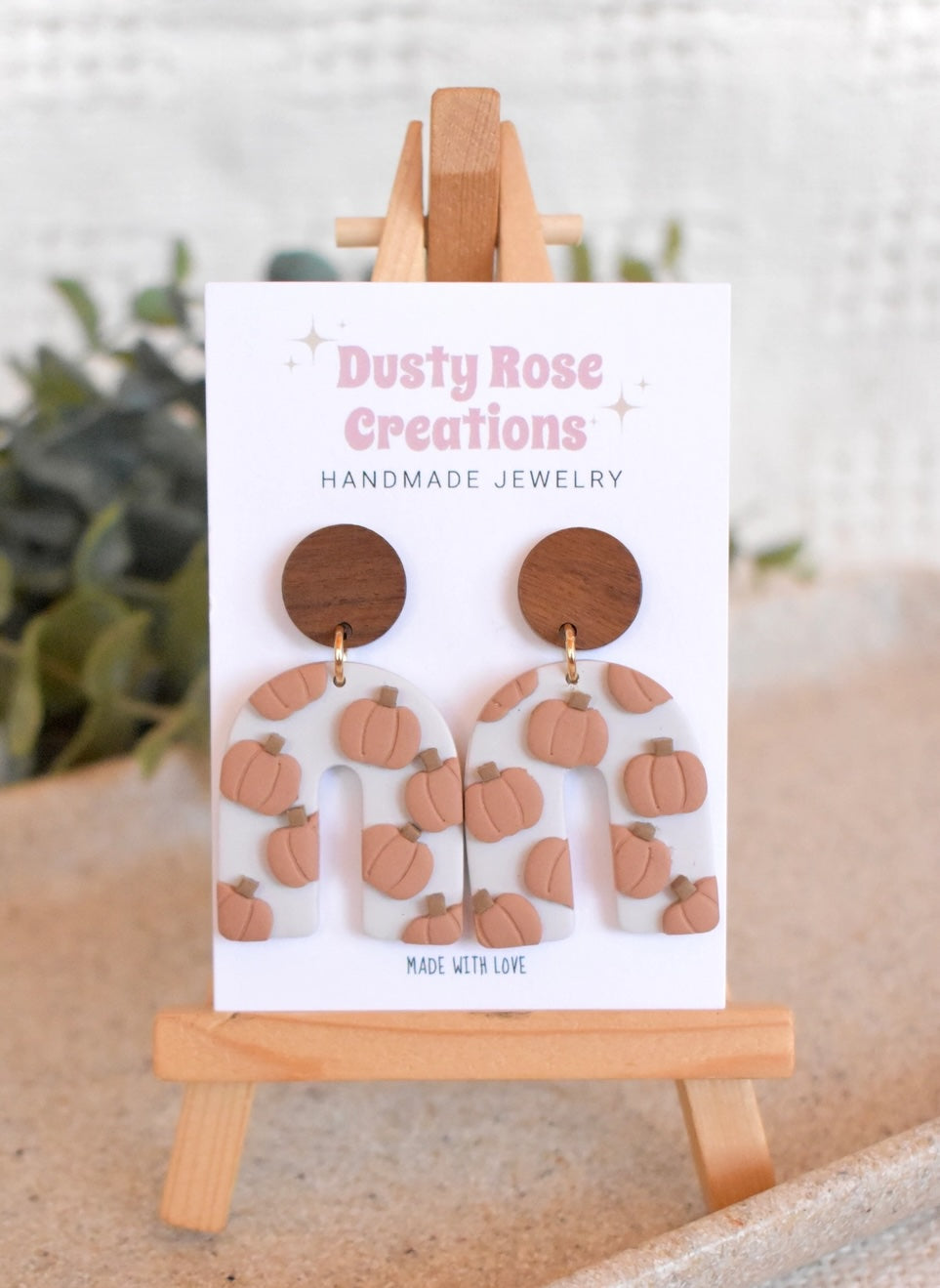 Pumpkin Patch Arch Clay Earrings