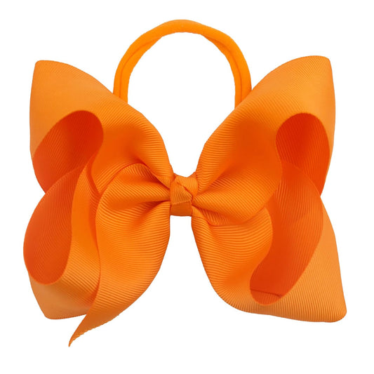 Orange Bow Baby Headband