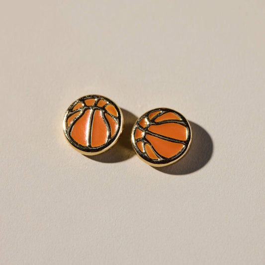 Dainty Basketball Stud Earrings