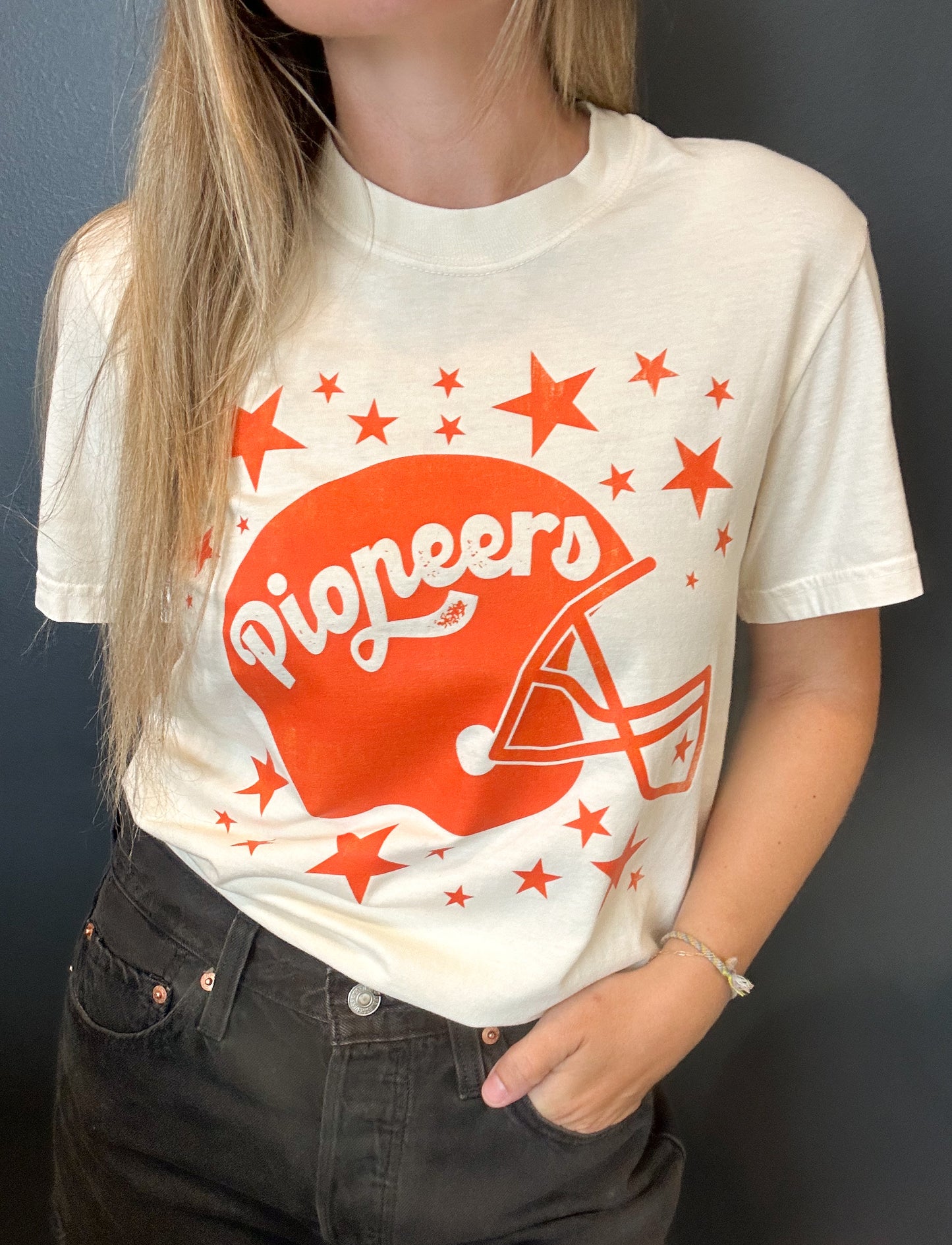 Pioneers Football Helmet Stars T-Shirt
