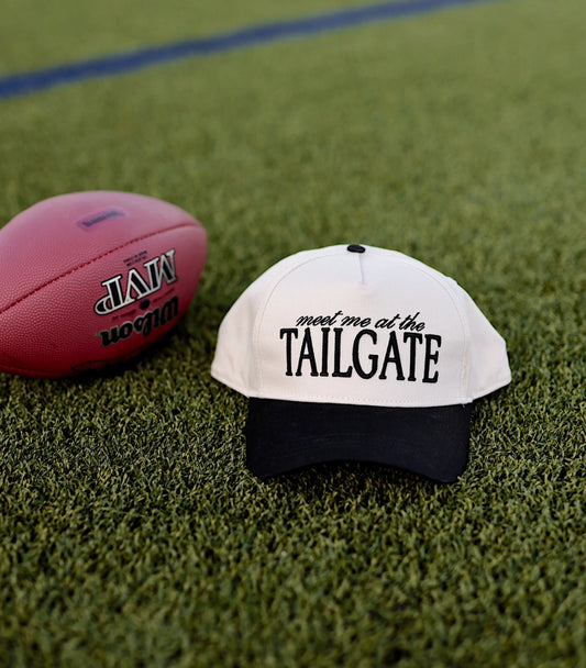 Meet Me At the Tailgate Embroidered Trucker Hat