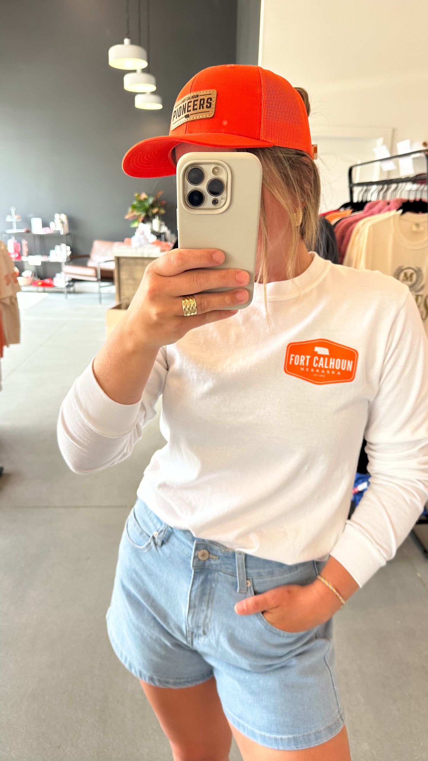 Fort Calhoun NE Hex Long Sleeve T-Shirt