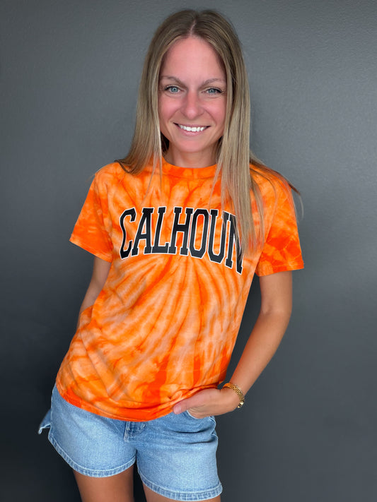 Calhoun Orange Tie-Dye T-Shirt