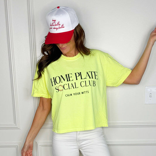 Home Plate Social Club Softball Cropped T-Shirt