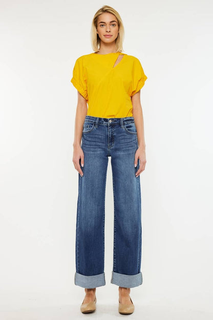 Kancan Ivanna High Rise Wide Leg Jeans