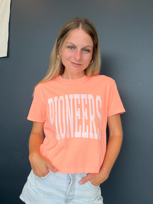 Pioneers Neon Orange Boxy T-Shirt