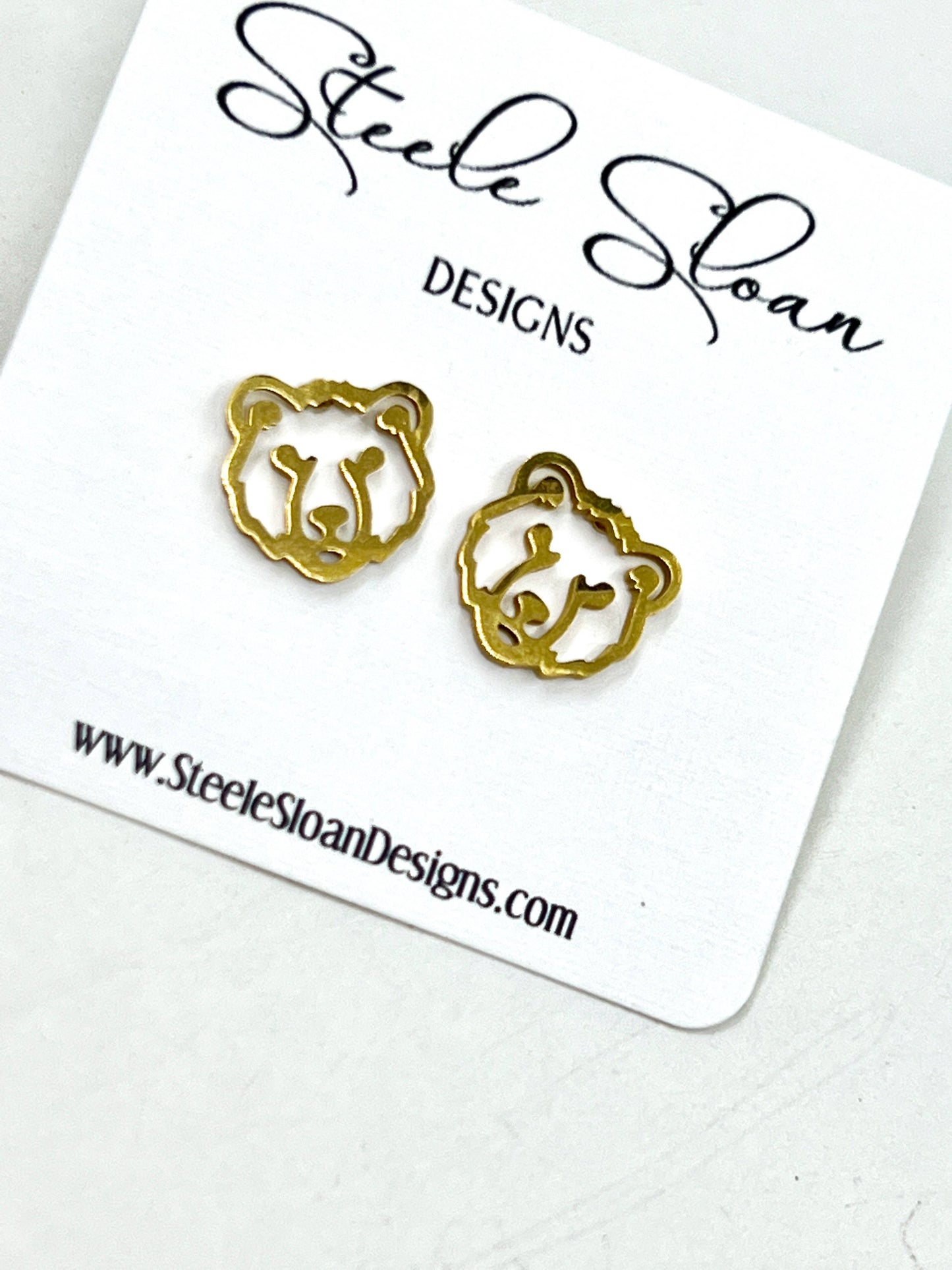 Bear Stud Earrings