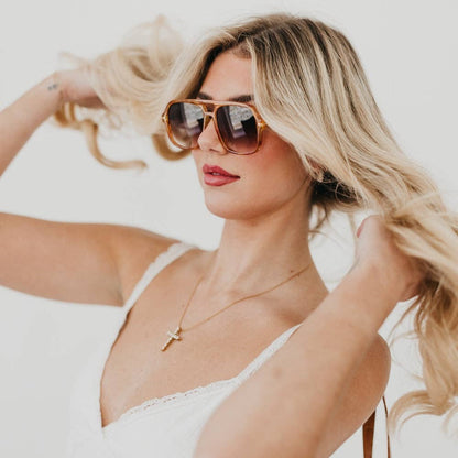 Natalie Oversized Aviator Sunglasses