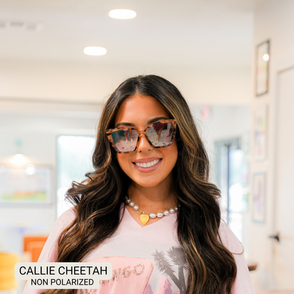 Callie Cheetah - Medium Cat Eye Sunglasses