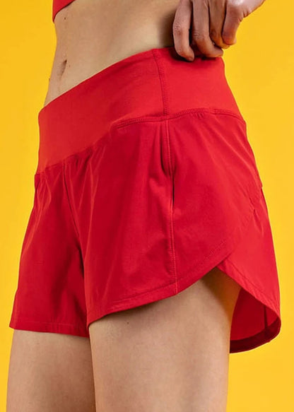 Red Stretch Active Shorts