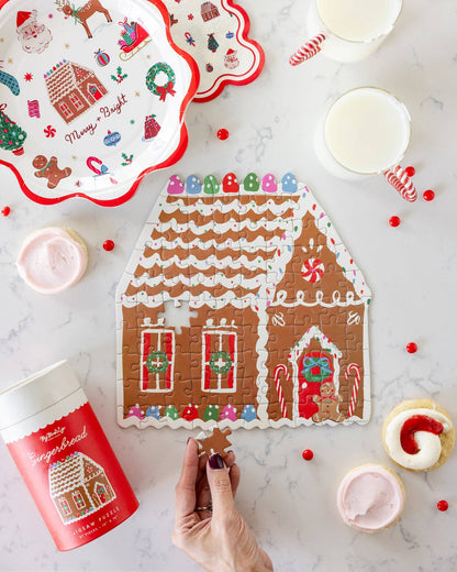 MGingerbread House Shaped Jigsaw Puzzle 87pc