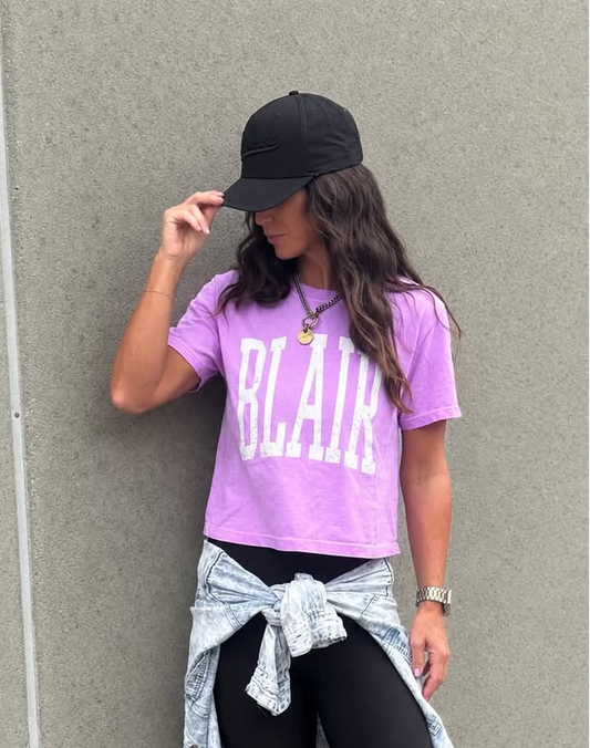 BLAIR Neon Violet Boxy T-Shirt
