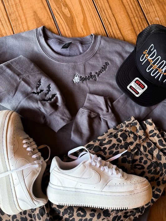 Spooky Season Embroidered Sweatshirt