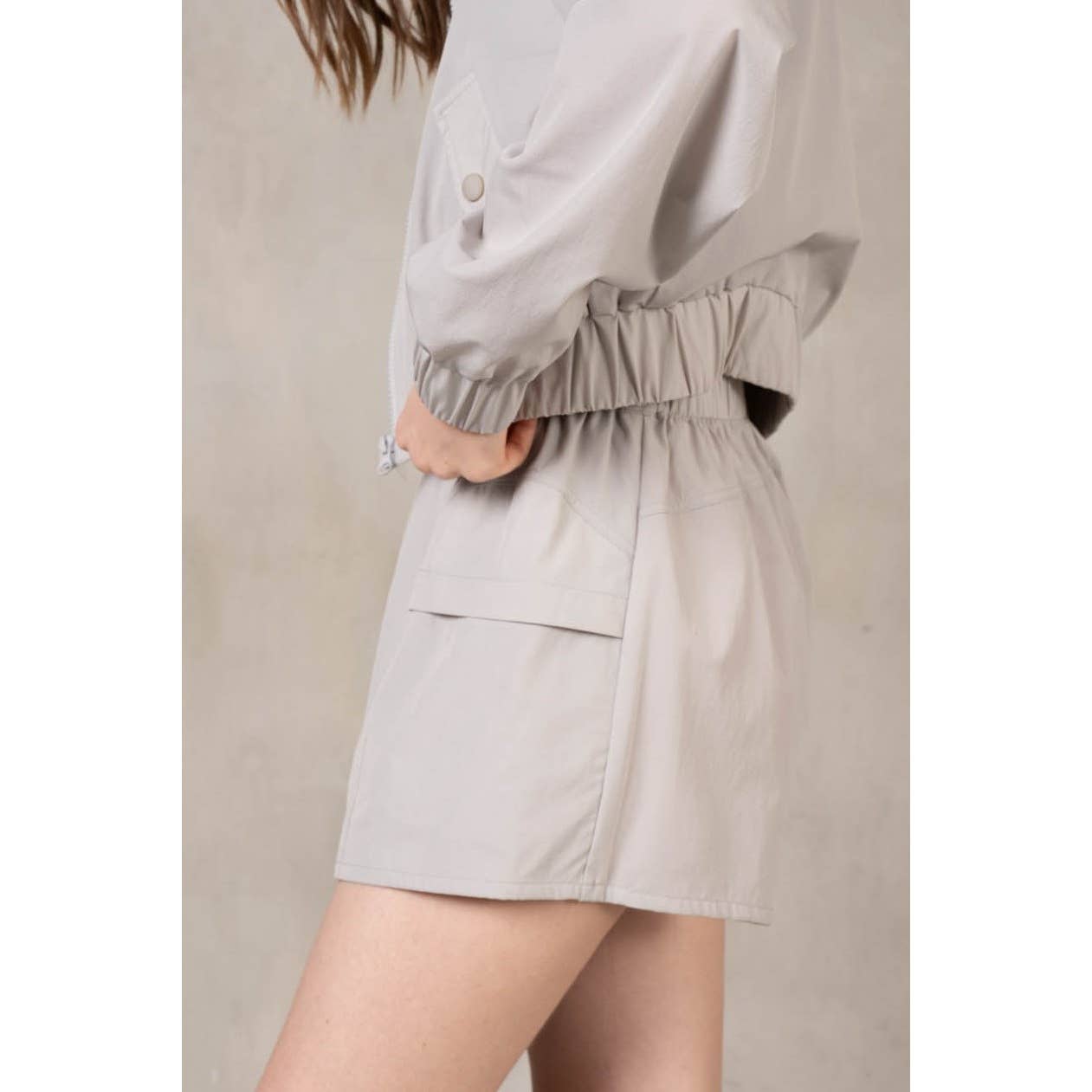 Stretch Woven Skort with Side Pockets