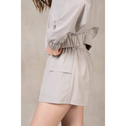 Stretch Woven Skort with Side Pockets