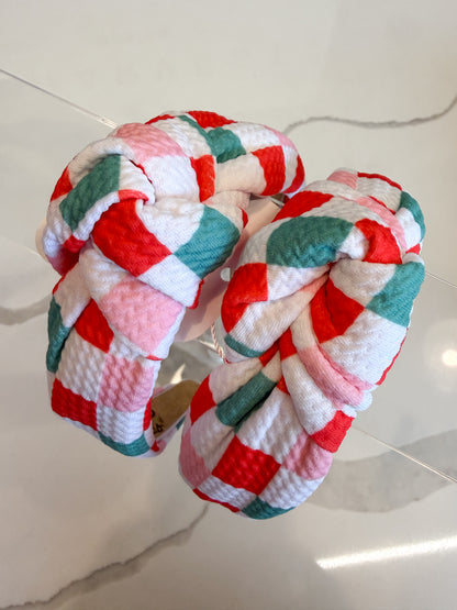 Holiday Checkered Structured Headband