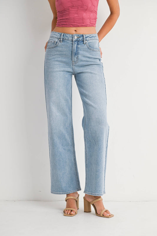 JBD High Rise Full Length Straight Jeans