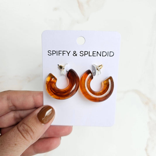 Chloe Hoop Earrings - Amber