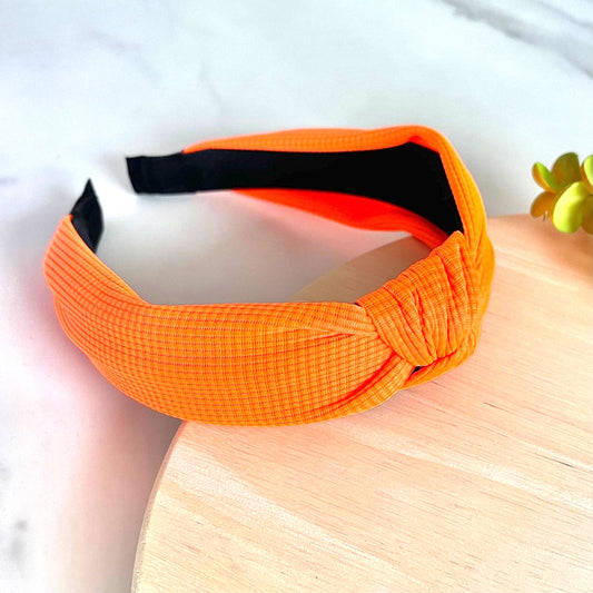Bright Orange Textured Headband