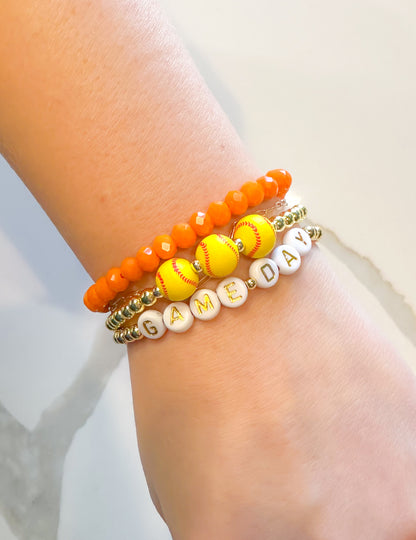 Softball Beaded Gold Filled Bracelet