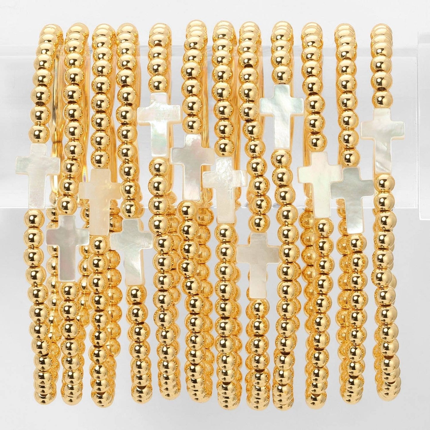 Shell Cross Beaded Bracelet