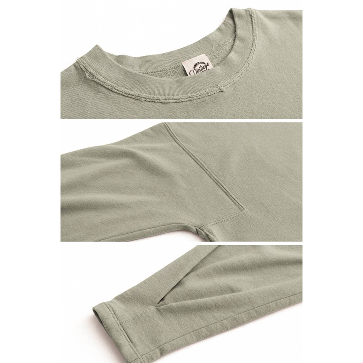 Cream Cropped Sweatshirt