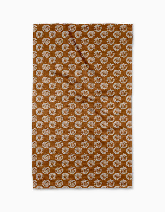 Geometry Fall Bounty Pumpkin Tea Towel
