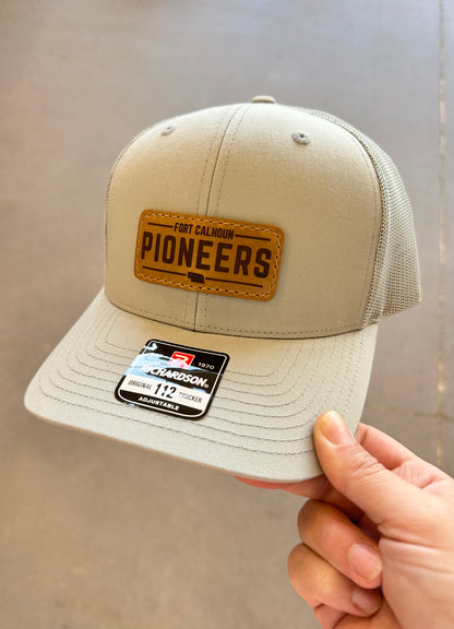 Pioneers Leather Patch Trucker Hat