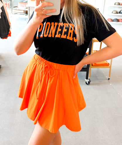 Orange Flutter Skirt