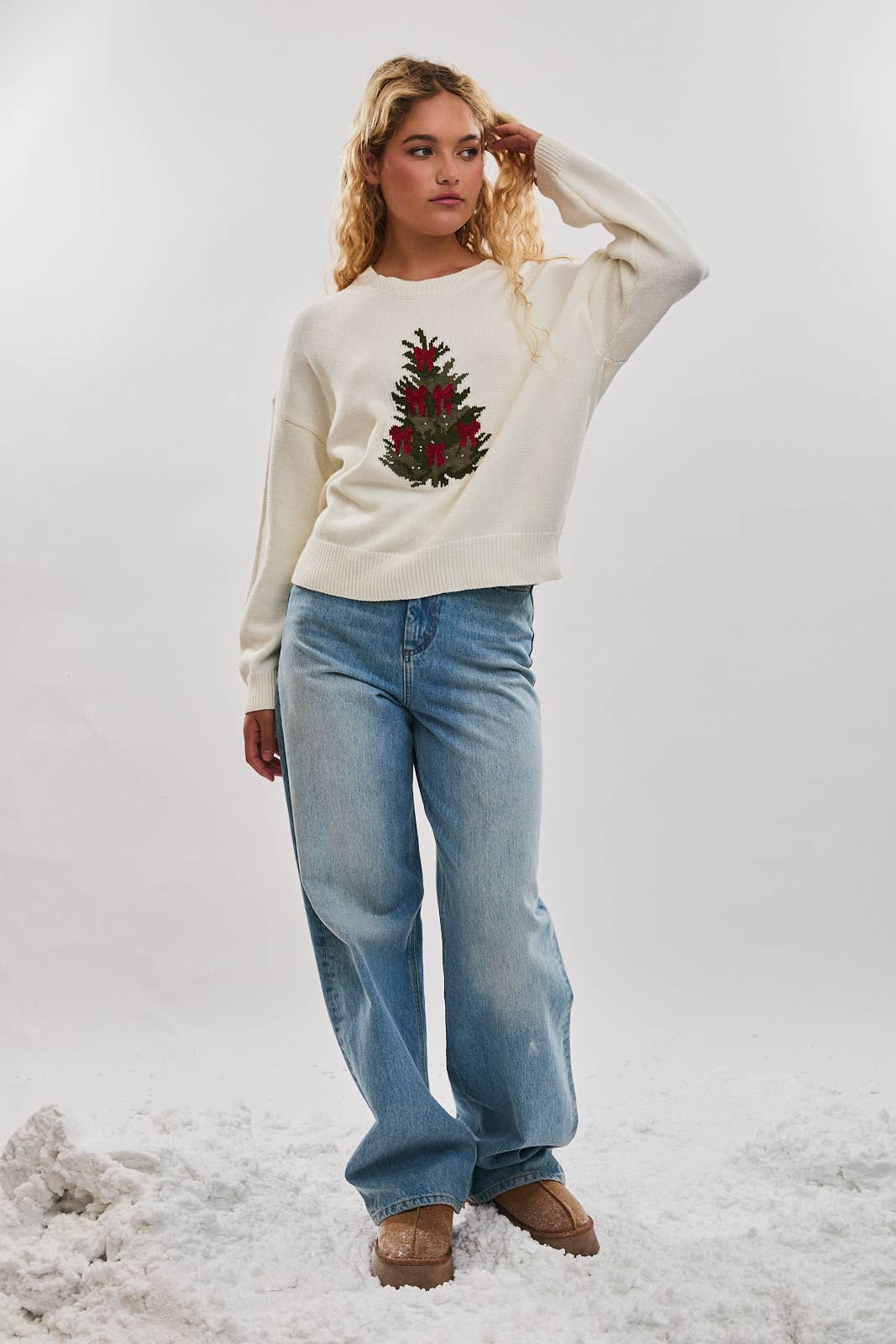 Christmas Tree Bow Sweater