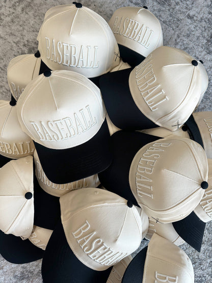 BASEBALL Monochromatic Vintage Trucker Hat