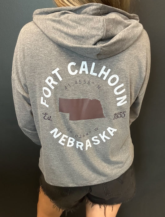 Fort Calhoun Location Cropped Long Sleeve T-Shirt