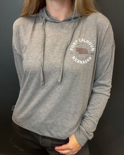 Fort Calhoun Location Cropped Long Sleeve T-Shirt