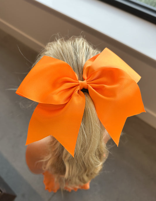Orange Hair Tie Bow
