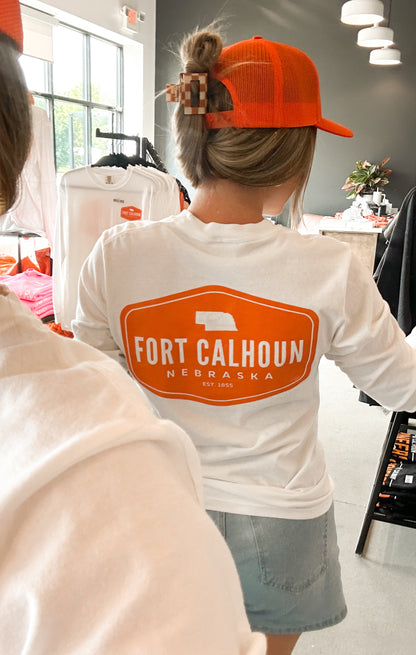 Fort Calhoun NE Hex Long Sleeve T-Shirt