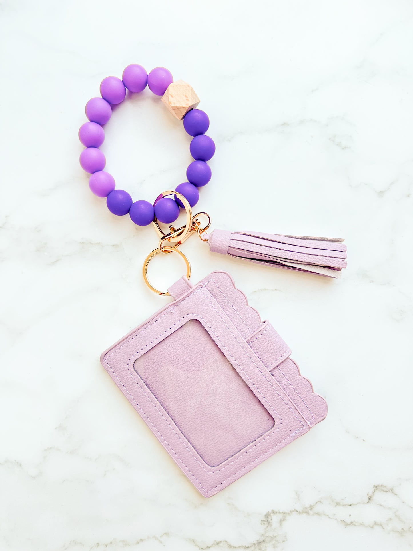 Purple Card Holder Wristlet