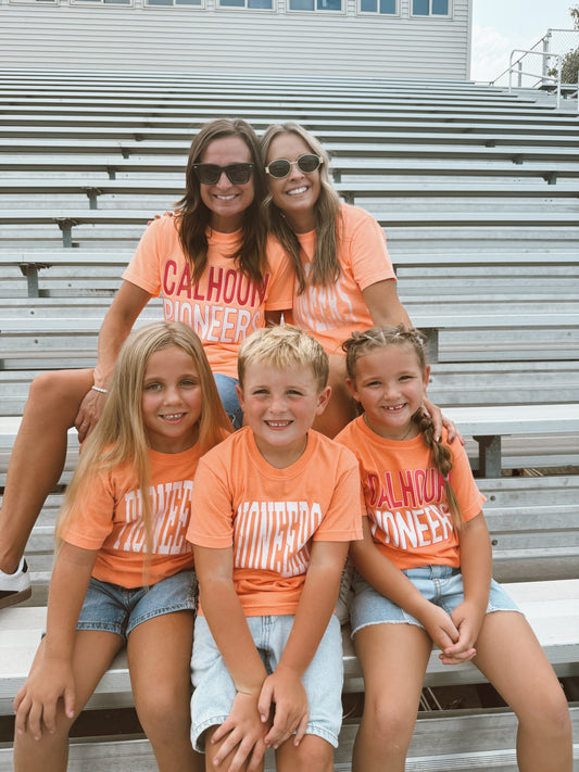 Calhoun Pioneers Pink Orange T-Shirt