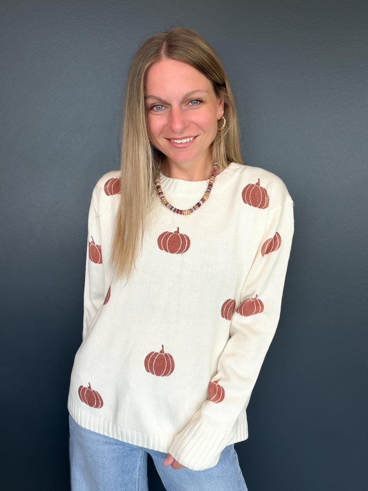 Cream Pumpkin Sweater
