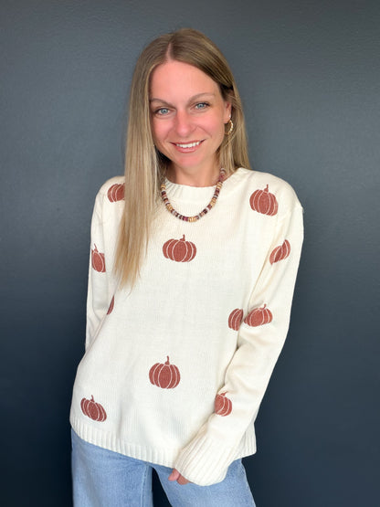 Cream Pumpkin Sweater