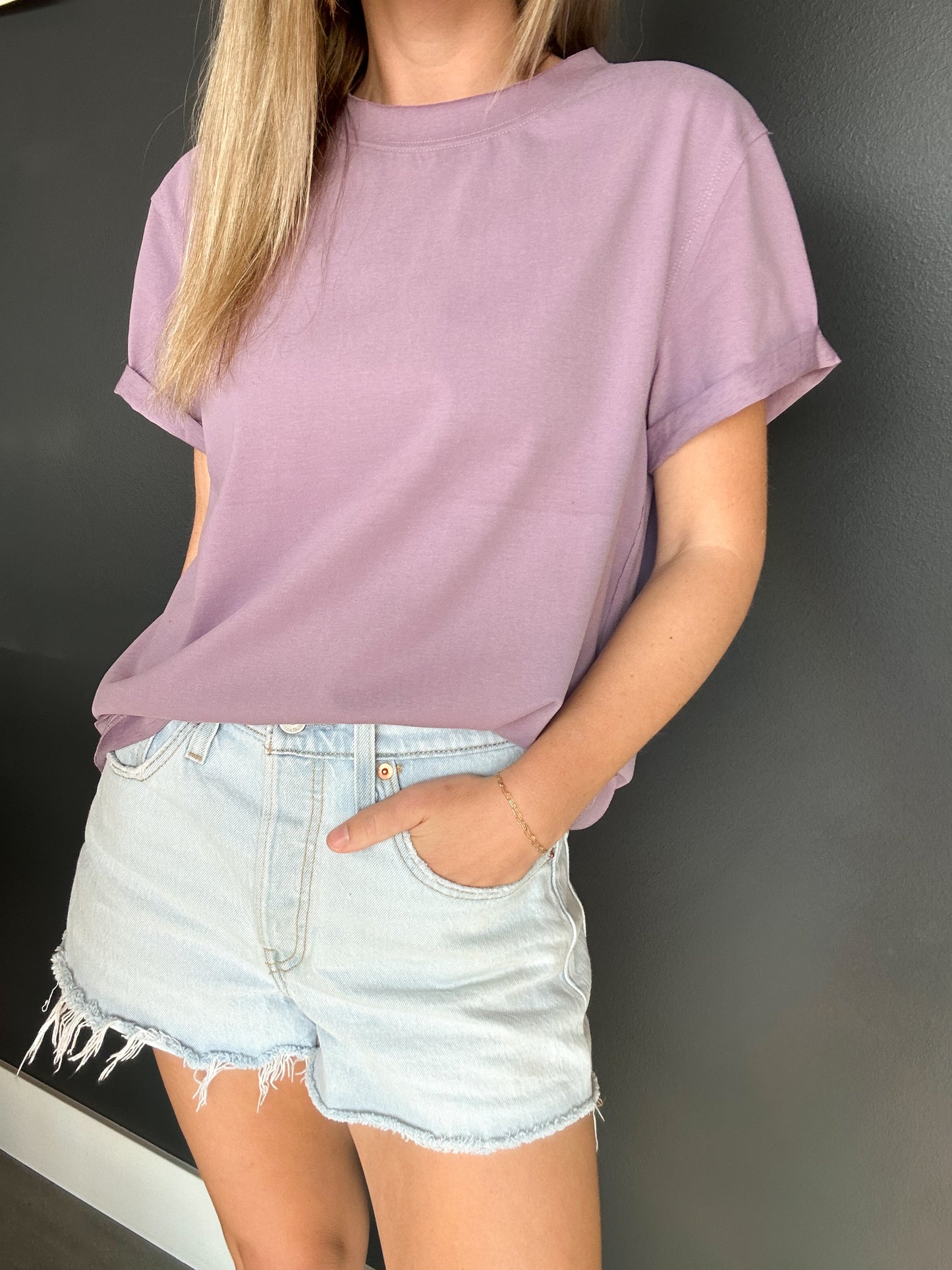 Plum Purple Short Sleeve Top T-Shirt