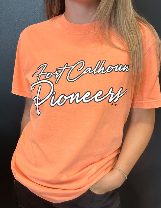 Fort Calhoun Pioneers Script T-Shirt