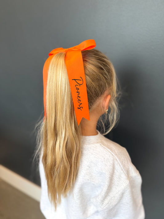 Pioneers Orange Hair Tie Bow
