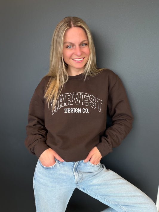 Harvest Design Co. Merch Embroidered Sweatshirt - Brown
